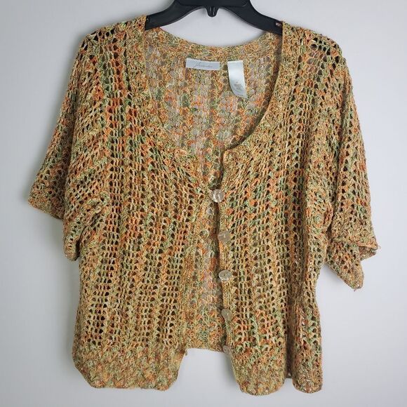JH Collectibles Linen Blend Button Cardigan Medium - Picture 1 of 6